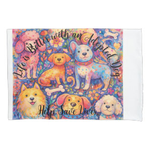Angenommene Hund Thema Kissenbezug - 50,8 cm x 76,