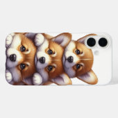 ANGENOMMENER STACK VON KORGI PUPPY HUNGS Case-Mate iPhone HÜLLE (Rückseite (Horizontal))