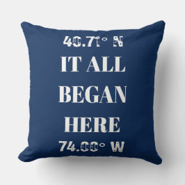 Angepasst, alles beginnt Koordinaten Throw Kissen