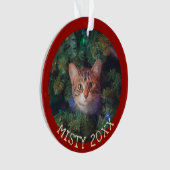 Angepasst meine erste Weihnachtskatze Keepake Jahr Ornament (Vorderseite)