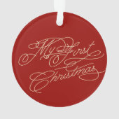 Angepasst meine erste Weihnachtskatze Keepake Jahr Ornament (Rückseite)