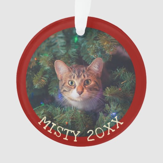 Angepasst meine erste Weihnachtskatze Keepake Jahr Ornament (Vorderseite)