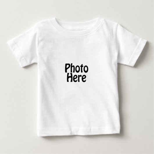 Angepasst mit Ihrem bevorzugten Foto Baby T-shirt (Vorderseite)