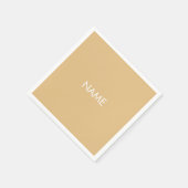 Angepasst mit Name, minimalistischem Kamel weiß Serviette (Ecke)