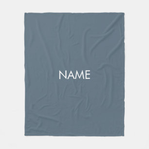 Angepasst mit Namen, minimalistisch grau / blau Fleecedecke
