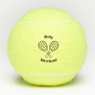 Angepasst mit schwarz-weißem Tennislogo Tennisbälle