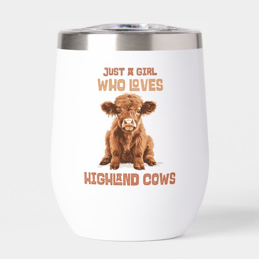 Angepasst nur ein Mädchen, das die Kühe der Highla (Vorderseite)