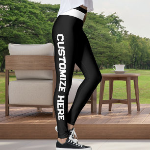 Angepasst Weiß Schwarz Haustier Katzenliebhaber Ma Leggings