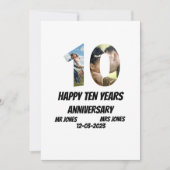 Angepasste 10 Jahre Jubiläum 2 Foto Collage Einladung (Vorderseite)