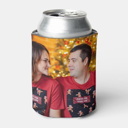 Angepasste 2-Foto-Doppelseiten Dosenkühler (Kanne Vorderseite)