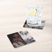 Angepasste 2-Foto-Doppelseiten Rechteckiger Pappuntersetzer