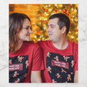 Angepasste 2-Foto-Doppelseiten Weinetikett (Einzelnes Label)