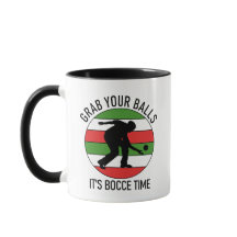 Angepasste 2-seitige (Name) Bocce Ball Tasse ITALI