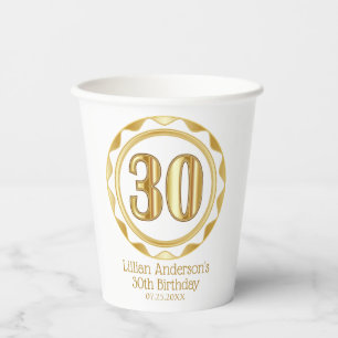 Angepasste 30. Geburtstag, Jahrestag, etc.. Pappbecher