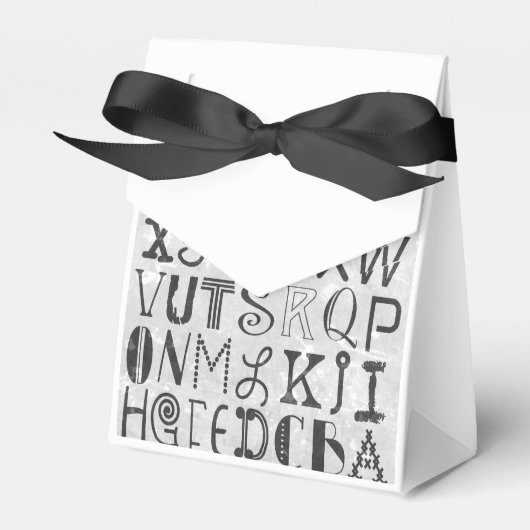 Angepasste Alphabet Typografie-Begünstigungsbox Geschenkschachtel (Vorderseite)