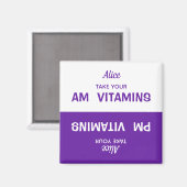 Angepasste AM/PM Vitamin Pill Erinnerung Magnet (Vorderseite/Rückseite)