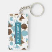 Angepasste Angesagt Geometrie Modernes Abstraktes Schlüsselanhänger (Rückseite)