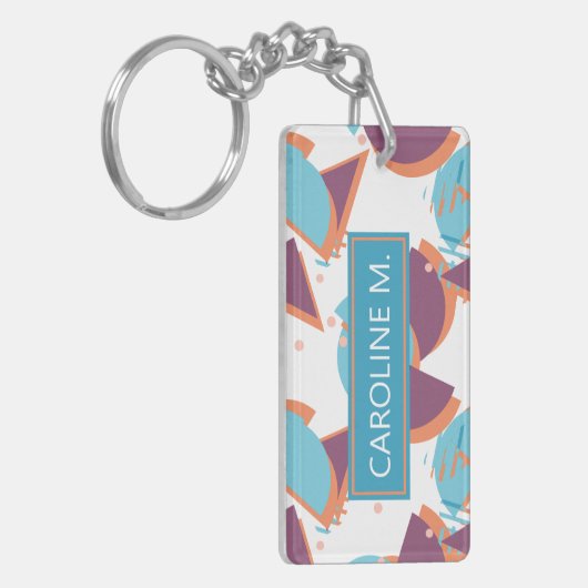 Angepasste Angesagt Geometrie Modernes Abstraktes  Schlüsselanhänger (Vorderseite links)