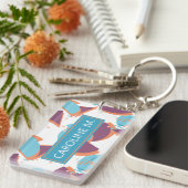 Angepasste Angesagt Geometrie Modernes Abstraktes  Schlüsselanhänger (Vorderseite rechts)