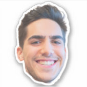 Angepasste Aufkleber, Personalisiertes Gesicht, Fo Aufkleber (Vorderseite)