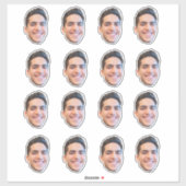 Angepasste Aufkleber, Personalisiertes Gesicht, Fo Aufkleber (Blatt)