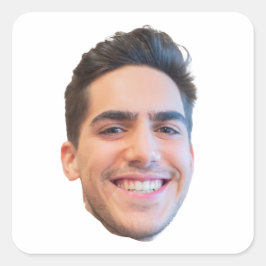 Angepasste Aufkleber, Personalisiertes Gesicht, Fo Quadratischer Aufkleber