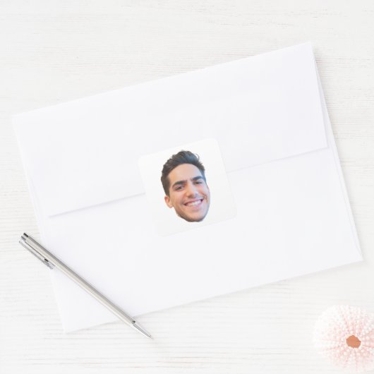 Angepasste Aufkleber, Personalisiertes Gesicht, Fo Quadratischer Aufkleber (Umschlag)