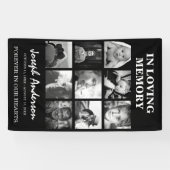 Angepasste Beerdigung von 9 Fotos in einem Gedächt Banner (Horizontal)