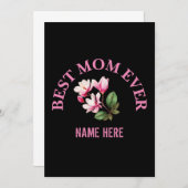 Angepasste beste Mama je Muttername Einladung (Vorne/Hinten)