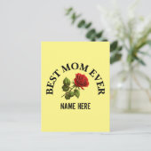 Angepasste beste Mama je Muttername Postkarte (Stehend Vorderseite)