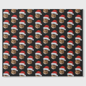 Angepasste Cat-Weihnachtsmannmütze Geschenkpapier (Flach)