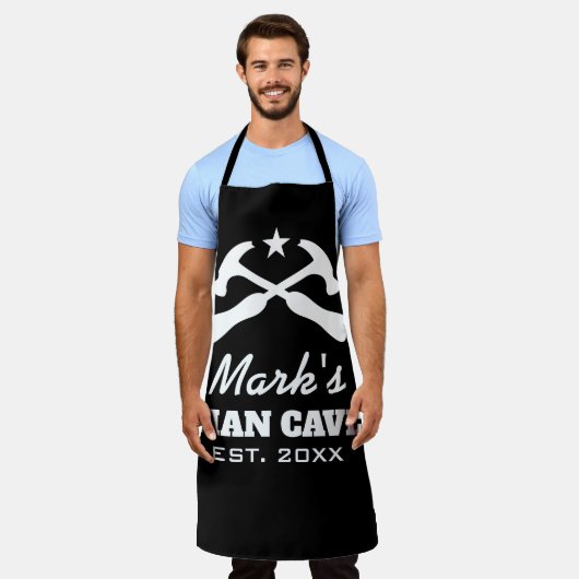 Angepasste coole männliche Höhle GRILLEN Schürze f (Getragen)