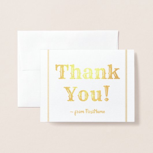 Angepasste "Danke!" Karte (Vorderseite mit Umschlag)