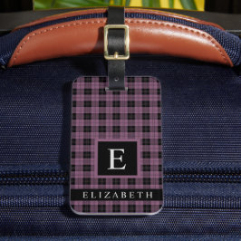 Angepasste Dunkelviolette Lila schwarze Hülle Gepäckanhänger