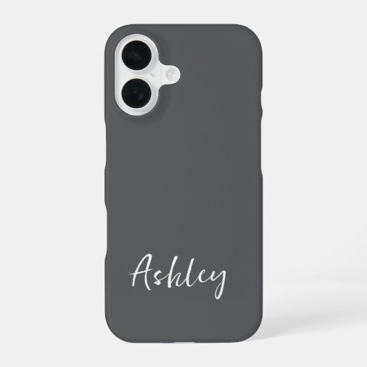 Angepasste einfache stilvolle moderne schwarze Far iPhone 16 Hülle (Rückseite)