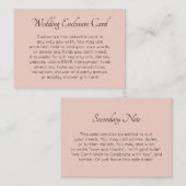 Angepasste, einfache, vielseitig einsetzbare Blush Begleitkarte (Vorne/Hinten)