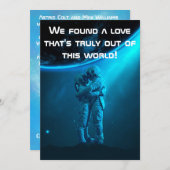 Angepasste Einladung zur Hochzeit "Out of the worl (Vorne/Hinten)