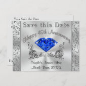 Angepasste Einladungen zum 45. Jahrestag Save the  (Vorne/Hinten)