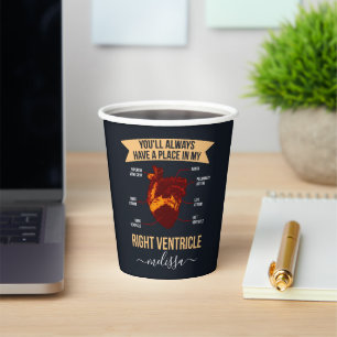 Angepasste EMT Sie werden immer in meiner Herzkran Pappbecher