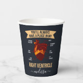 Angepasste EMT Sie werden immer in meiner Herzkran Pappbecher (Vorderseite)