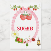 Angepasste Erdbeere Lebensmitteletikett (Einzelnes Label)