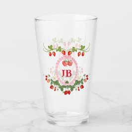 Angepasste Erdbeere Mit Monogramm Glas