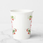 Angepasste Erdbeere Mit Monogramm Pappbecher (Rechts)