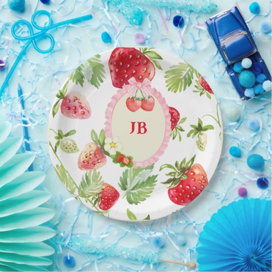 Angepasste Erdbeere Pappteller (Party)