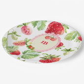 Angepasste Erdbeere Pappteller (Schrägansicht)