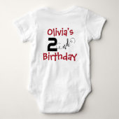 Angepasste Erdbeere pun Berry Big und zwei Jahre Baby Strampler (Rückseite)