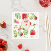 Angepasste Erdbeere Serviette (Beispiel)