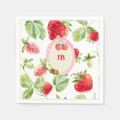 Angepasste Erdbeere Serviette (Vorderseite)