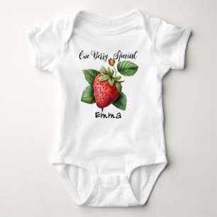 Angepasste Erdbeerpun - Berry Sweet Baby Bodysuit Baby Strampler