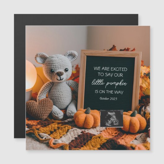 Angepasste FallFall-Schwangerschaft Ankündigung (Vorne/Hinten)